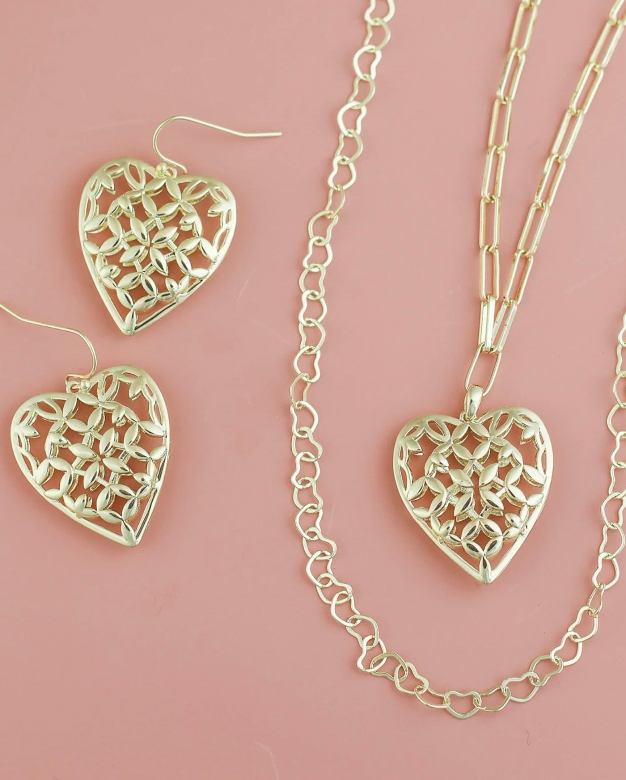 Adorned Heart Pendant Necklace
