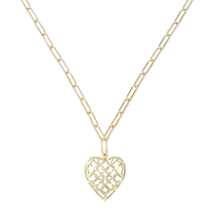 Adorned Heart Pendant Necklace