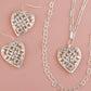 Adorned Heart Drop Earrings