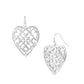 Adorned Heart Drop Earrings