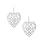 Adorned Heart Drop Earrings