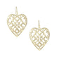 Adorned Heart Drop Earrings