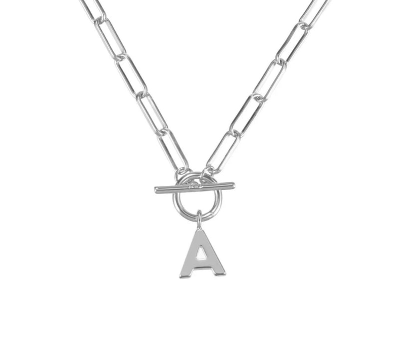 Toggle Initial Necklace