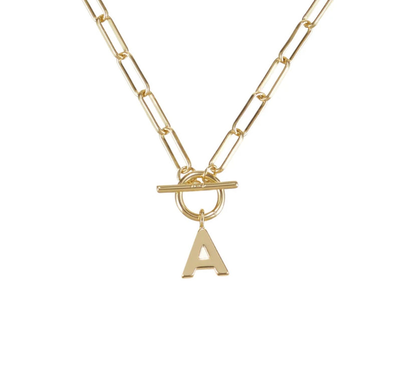 Toggle Initial Necklace