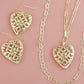Adorned Heart Drop Earrings